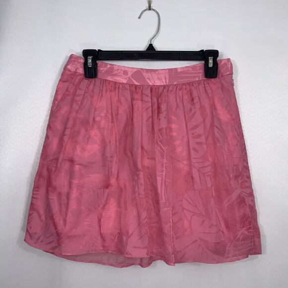 Lilly Pulitzer Womens Whitley Burnout Floral Print Skirt Pink Size 4 - Picture 1 of 7